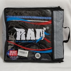 RAD Sweat Sauna Suit SIze 5XL Heavy Duty Gym Weight Loss Black PVC Coated NWT